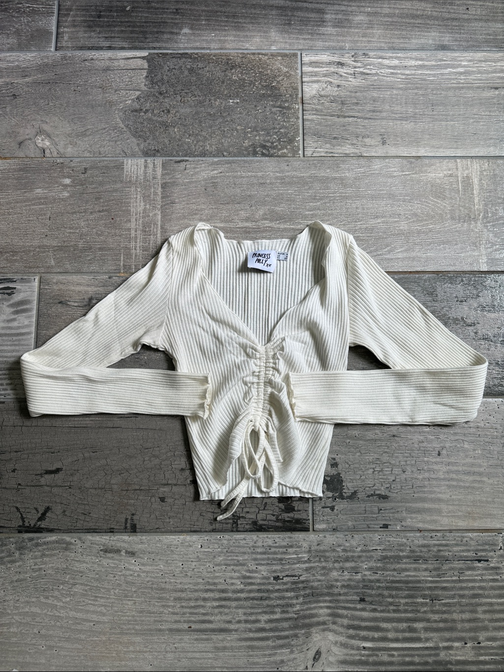 Princess Polly Long Sleeve Ruched Crop Top